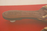 Antique Italian Venetian Shoes Leather and Silk Embroidered Framed