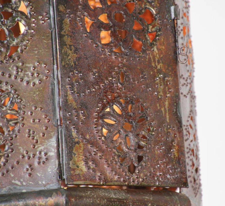 Moroccan Moorish Handcrafted Metal Lantern Pendant