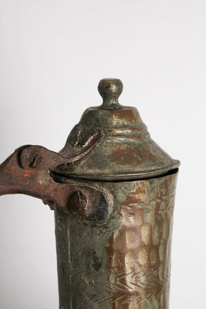 Antique 19th Century Middle Eastern Tinned Copper Ewer