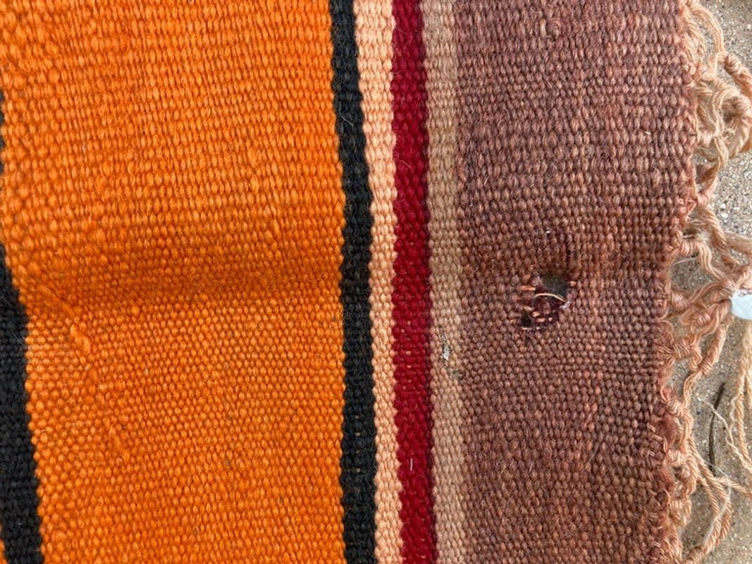 Moroccan Vintage Flat-Weave Stripe Kilim Rug
