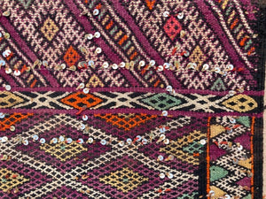1940s Moroccan Tribal Rug African Ethnic Textile Floor Covering