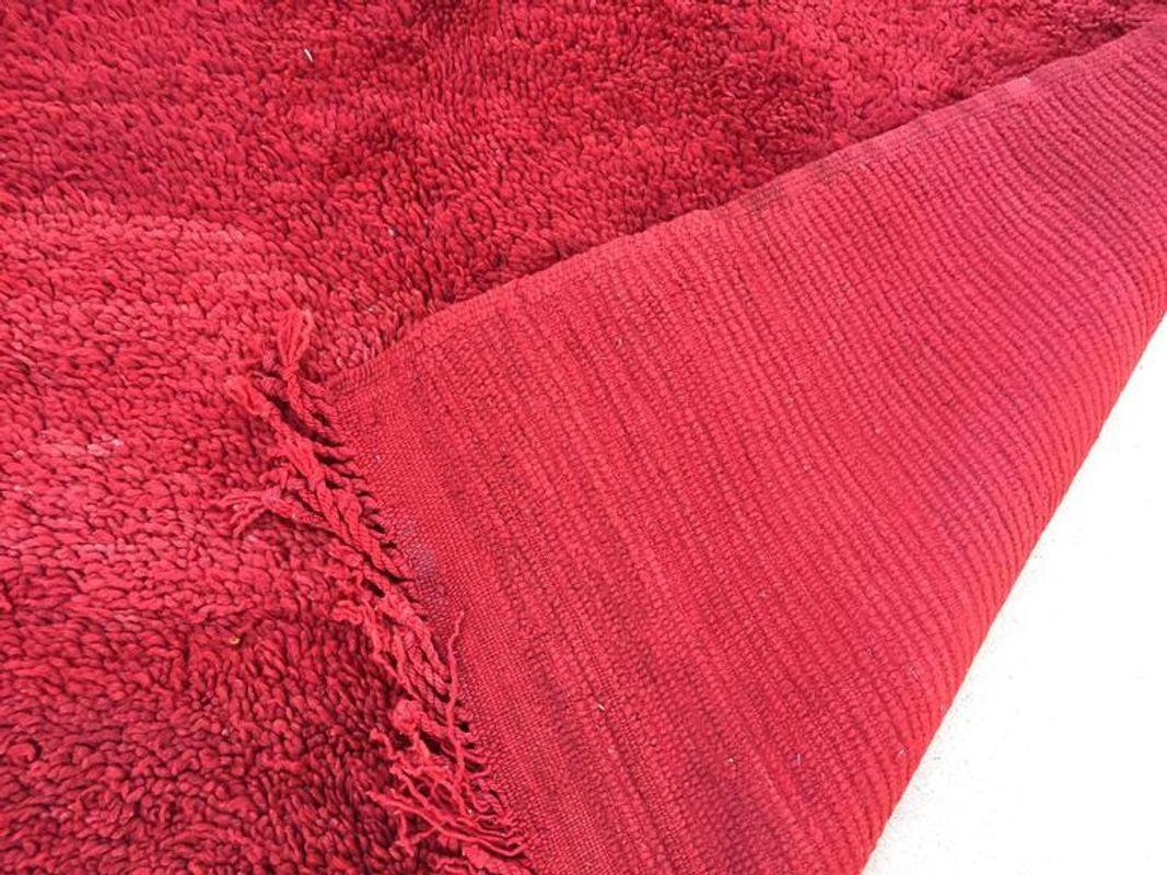 Vintage Red Tribal Moroccan Rug