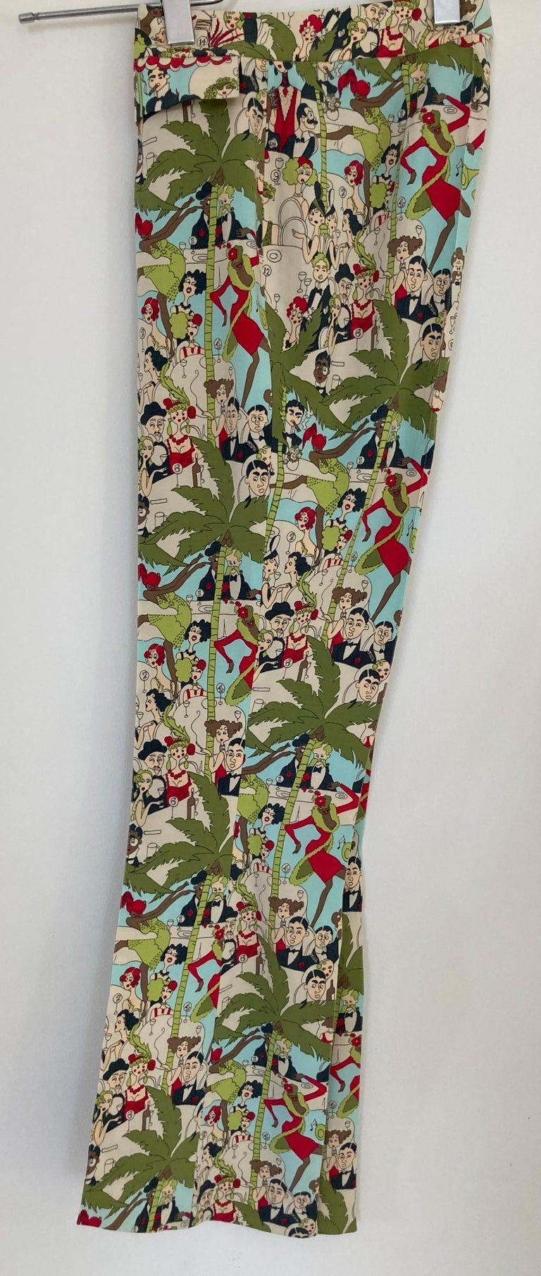 John Galliano Prints Vintage Pants, Rare Trousers, 1999's John Galliano Prints Vintage Pants, Rare Trousers, 1999's