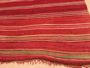 Moroccan Flat-Weave Vintage Rug