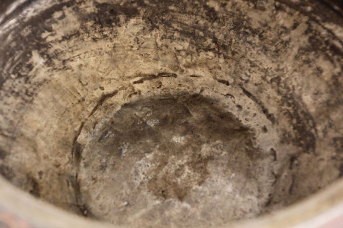 19th Century Indo Persian Mughal Tinned Copper Bowl