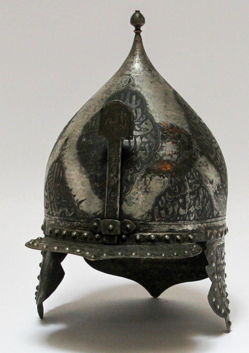 Islamic Indo Persian Kulah Khud Helmet with Arabic Inscription