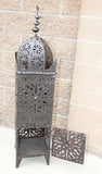 Large Outdoor Metal Moroccan Hurricane Candle Lantern