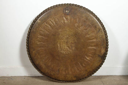 Large Brass Middle Eastern Persian Style Hanging Tray