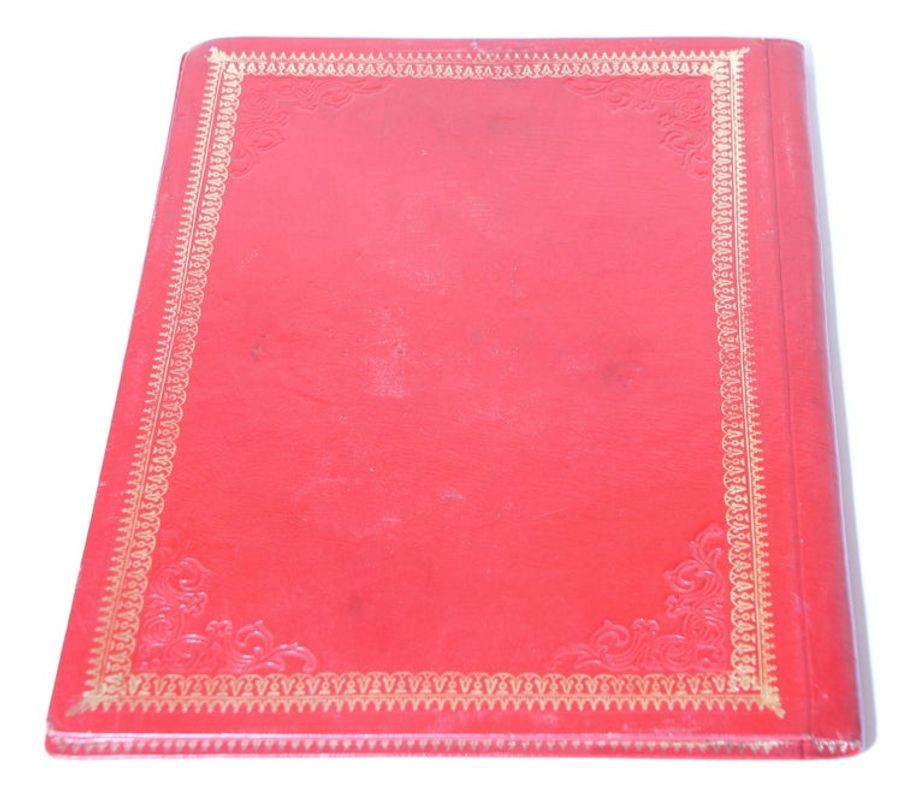 Vintage Moroccan Embossed Leather Padfolio
