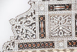 Large Antique Levantine Damascene Abalone Mother-of-Pearl and Bone Inlaid Mirror