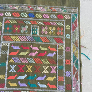 1980s Vintage Moroccan Berber Rug