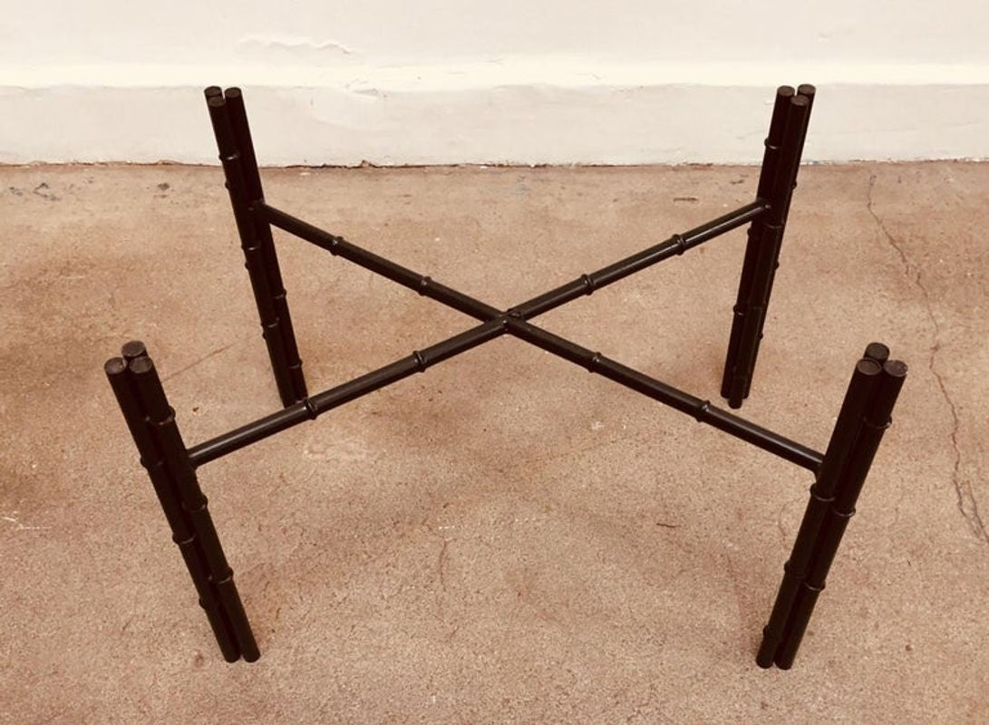 1960s Boho Chic Rectangular Brass Tray Coffee Table