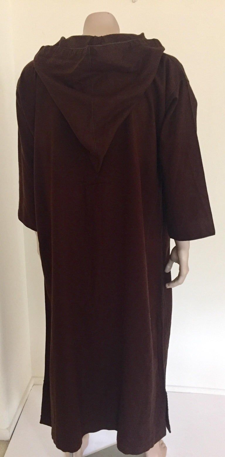 Moroccan Gentleman Hooded Brown Wool Djellaba
