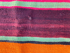 1960s Moroccan Vintage Flat-Weave Berber Rug