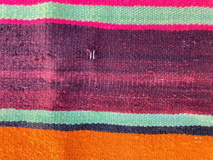 1960s Moroccan Vintage Flat-Weave Berber Rug