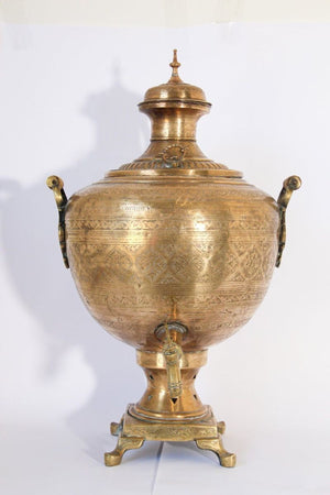 Antique Mughal Indian Brass Samovar