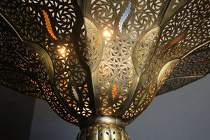Moroccan Moorish Brass Pasha Chandelier