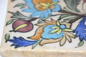 Moorish Turkish Tile with Floral Design