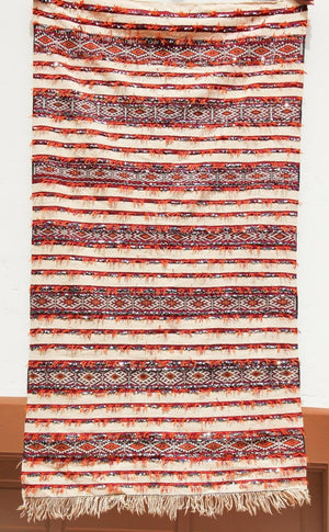 1960s Moroccan Tribal Wedding Rug with Sequins North Africa, Handira