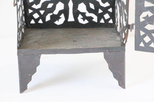Large Moroccan Moorish Hurricane Metal Candle Lantern