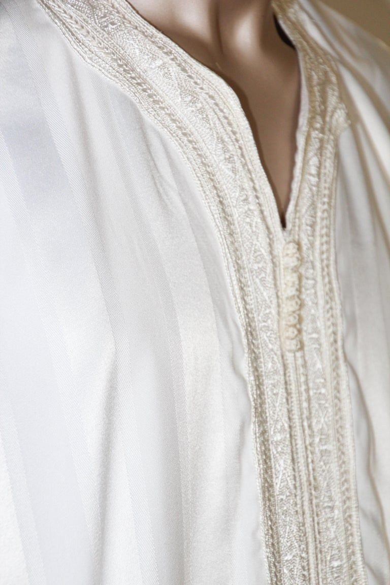 Moroccan Vintage Gentleman White Caftan, Kaftan