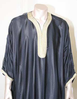 Moroccan Black Vintage Gentleman Caftan