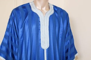 Moroccan Vintage Gentleman Royal Blue Caftan
