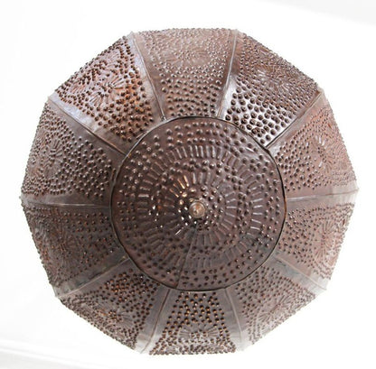 Handcrafted Moroccan Metal Orb Pendant, North Africa