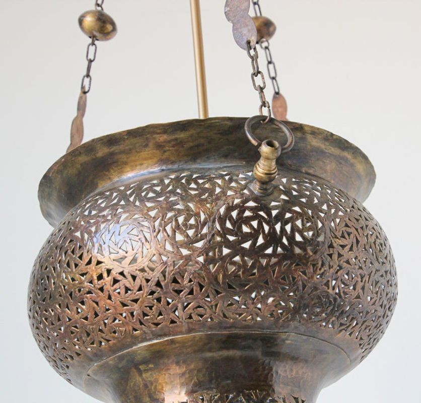 Moroccan Hanging Brass Chandelier Andalusian Moorish Style