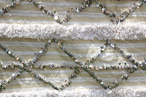 Vintage Moroccan Handcrafted Wedding Blanket Throw with Sequins