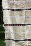 1960s Vintage Authentic Moroccan Wedding Blanket Throw with Sequins
