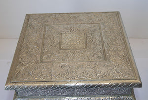 1950 Anglo-Indian Silver Wrapped Clad Side Low Table
