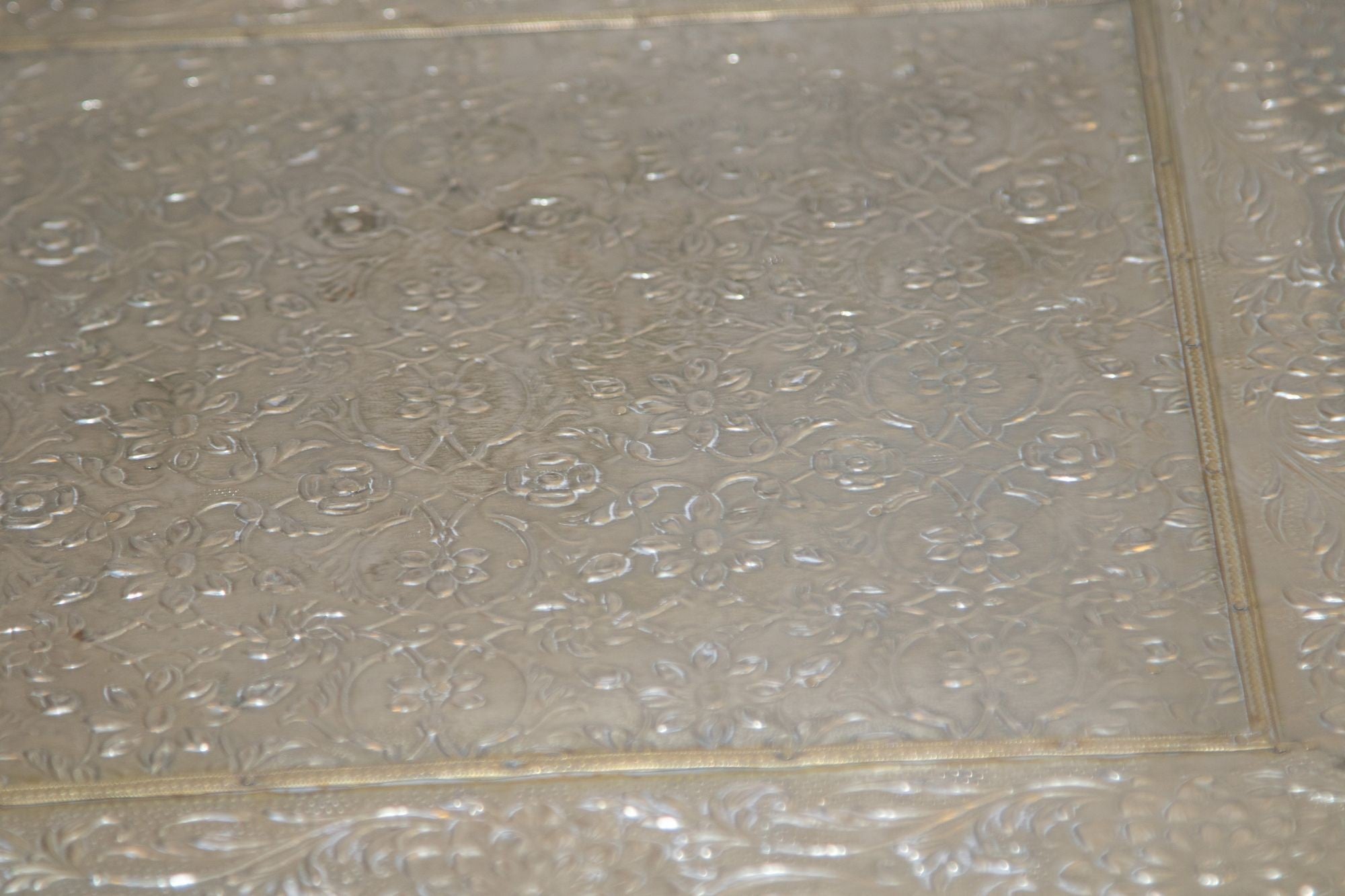 Vintage Anglo-Indian Silver Clad Side Low Table