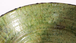 Moroccan Berber Tamgroute Terracotta Green Glazed Bowl