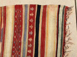 Vintage Moroccan Tribal Kilim Rug, circa 1960