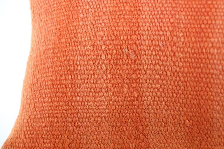 Vintage 1950s Moroccan Berber Tribal Throw Pillow, Handwoven Rug