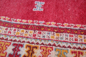 1960s Moroccan Vintage Hand-Woven Berber Rug