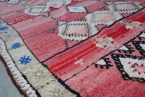 Moroccan Vintage Hand-Woven Boujad Berber Rug, circa 1960