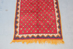 1960s Vintage Moroccan Hand-Woven Berber Carpet