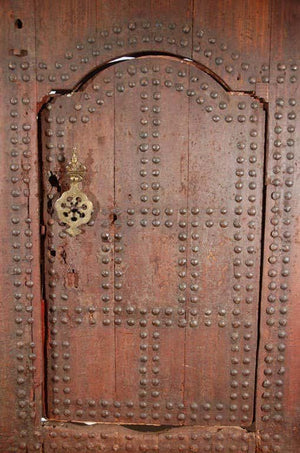 19th Century Large Moroccan Ryad Studded Moorish Antique Door