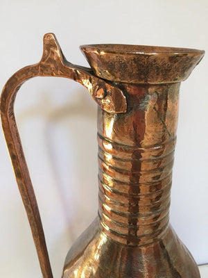 19th Century Middle Eastern Persian Metal Copper Water Ewer
