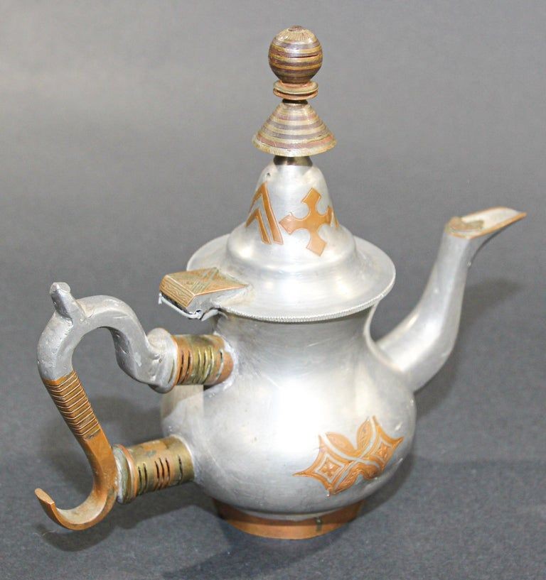 Tuareg African Pewter Tea Pot from Mauritania