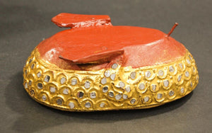 Burmese Bird-Shaped Betel Gold Lacquered Box