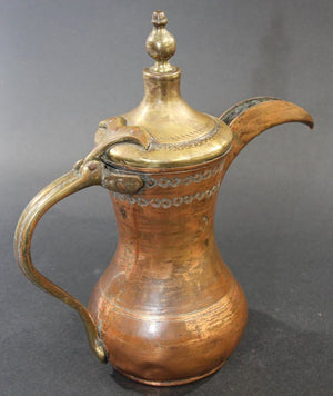 Antique Brass Middle Eastern Dallah Arabic Coffee Pot