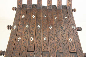 Moorish 19th Century Folding Chair Inlaid