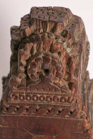Wall Bracket Architectural Carved Wood Fragment from India