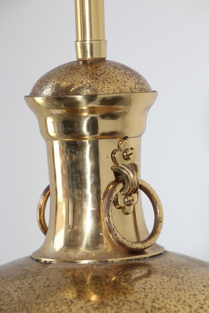 Anglo Indian Moorish Brass Table Lamp by Frederick Cooper