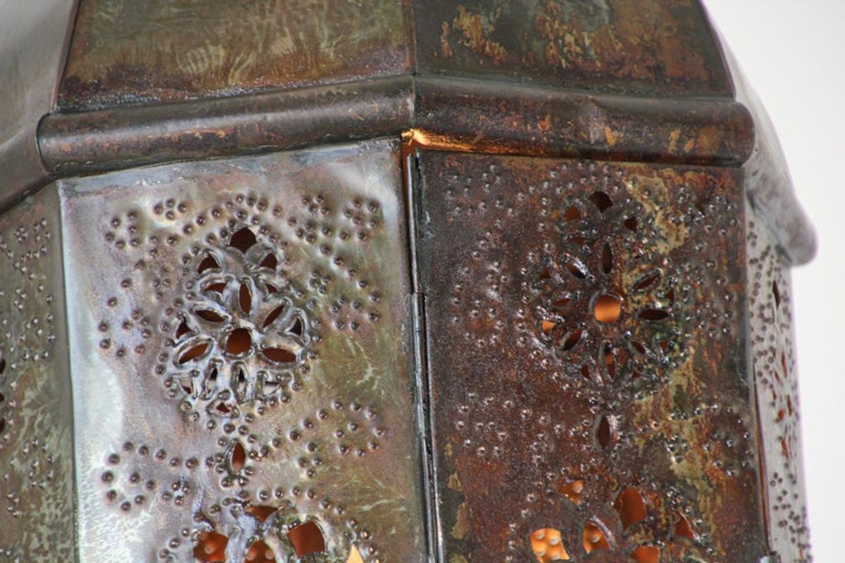 Moroccan Moorish Handcrafted Metal Lantern Pendant