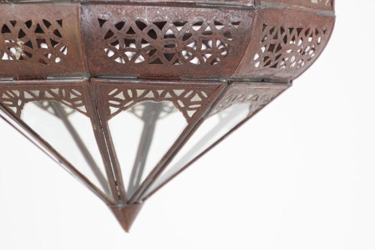 Handcrafted Moroccan Lantern by Berber Artisans, 24\" Tall