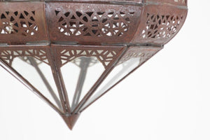 Moroccan Moorish Metal and Glass Lantern